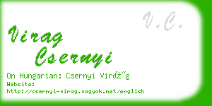 virag csernyi business card